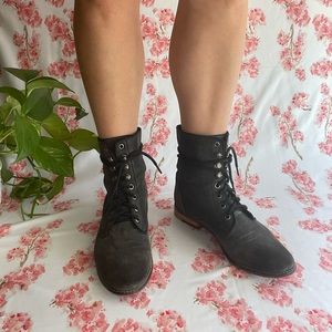Free people black suede boots